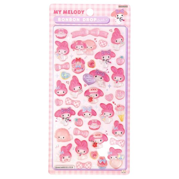 Sanrio｜Gingham Bonbon Drop Seal 3D Sticker｜95×170×5mm approx.