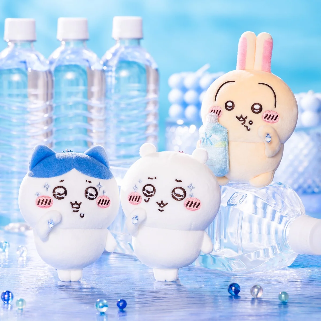 chiikawa｜"Too Delicious! Water..."Mascot Holder /Plush Keychain｜H110×W80×D60mm approx.
