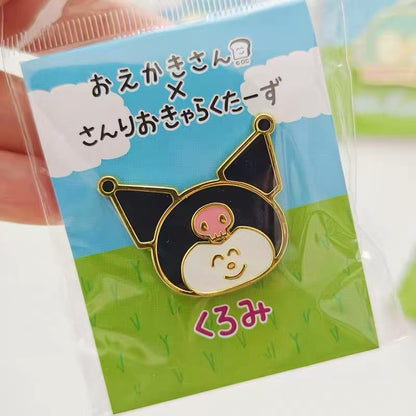 Sanrio｜Oekakisan ×Sanrio Pin Badge｜H20 x W25 approx.
