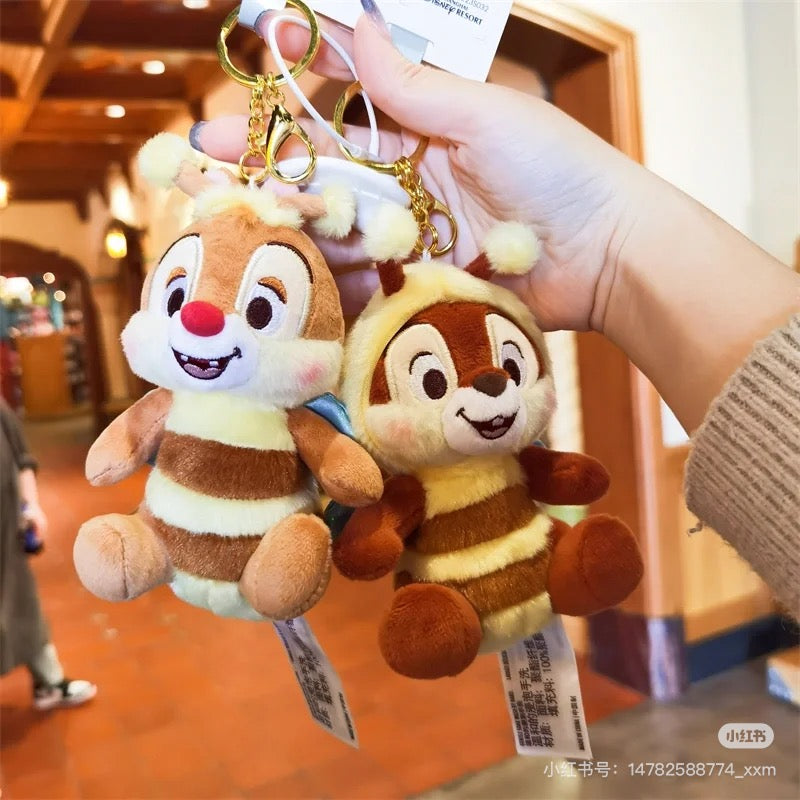 Disney迪士尼｜蜜语花香系列蜜蜂Chip奇奇&amp;Dale蒂蒂挂件一对