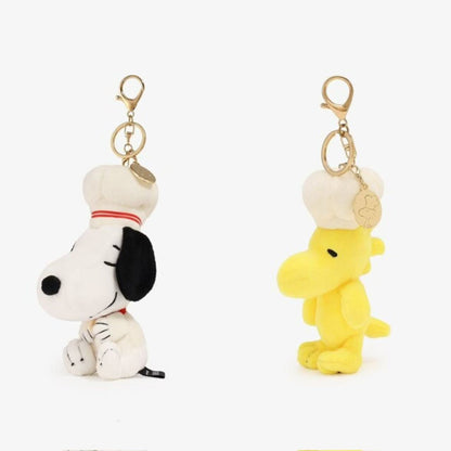 Snoopy｜Cake Recipe Mascot Holder /chef Plush Keychain｜16.5 x 8.5x 13cm approx.