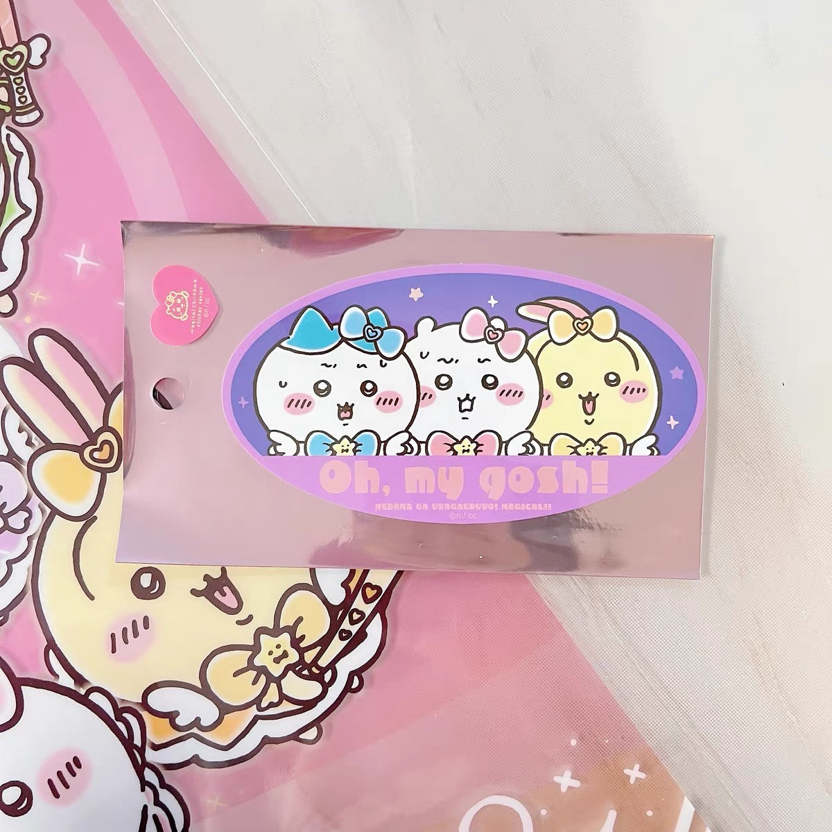 Chiikawa 吉伊卡哇｜超魔法少女/小魔仙系列大张镭射偏光闪闪贴纸/手机贴/行李箱贴