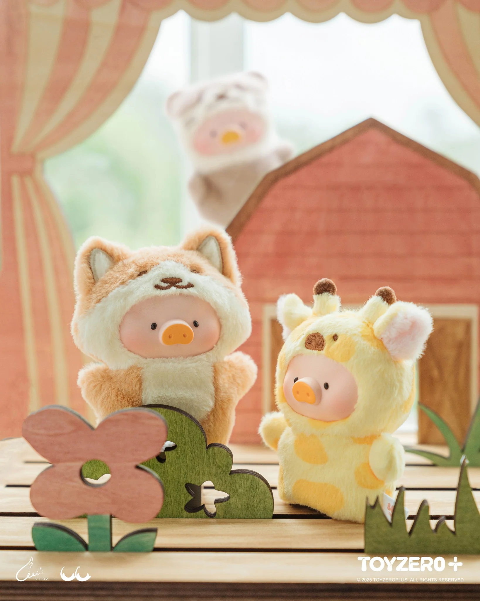 TOYZERO LuLu the Piggy Animal Party Puppet Show Finger Vinyl Face Keychain blind box