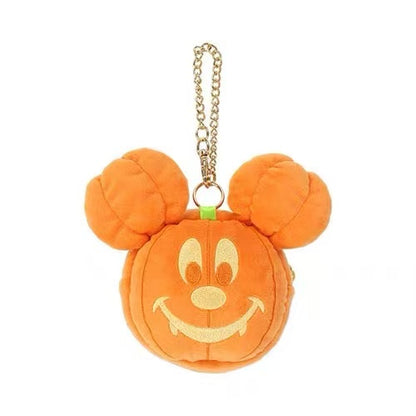 Disney｜halloween pumpkin Mickey Plush Keychain Pouch