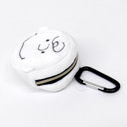 Snoopy史努比｜冬日白色系列圆形大头零钱包｜约幅8.5cm/奥行4cm/高さ8cm