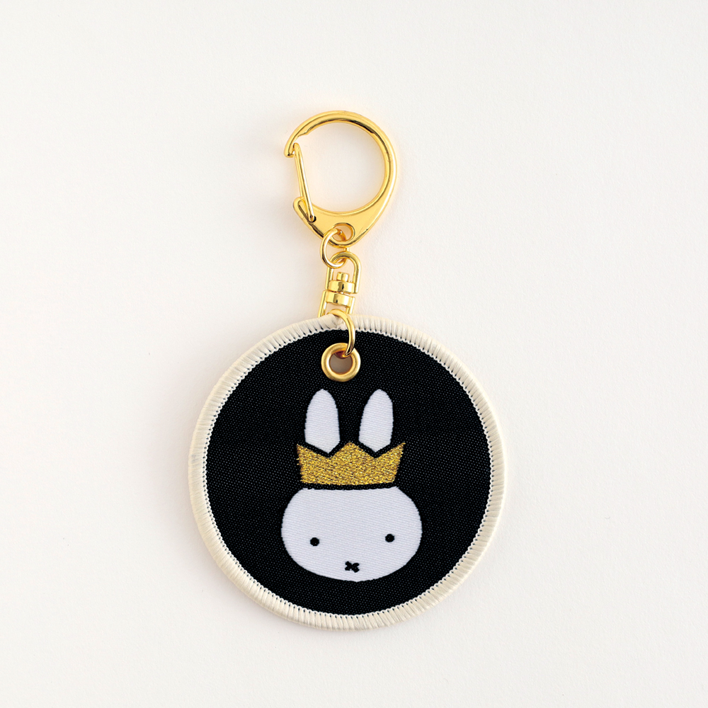 Miffy｜70th Anniversary Gold Crown Keychain/Keyring｜ φ62mm approx.