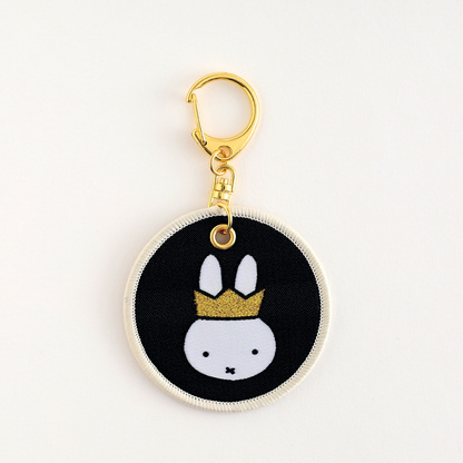 Miffy｜70th Anniversary Gold Crown Keychain/Keyring｜ φ62mm approx.