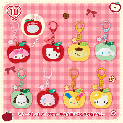 Sanrio｜Autumn Apple Gingham Red Mini Mirror Keychain mystery bag/blind box/All 8 types｜1pc