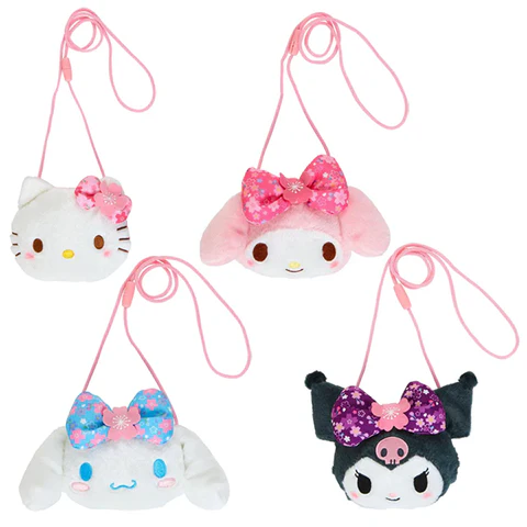 Sanrio｜Sakura Kimono Pouch with Shoulder Strap｜135x120x60mm approx.