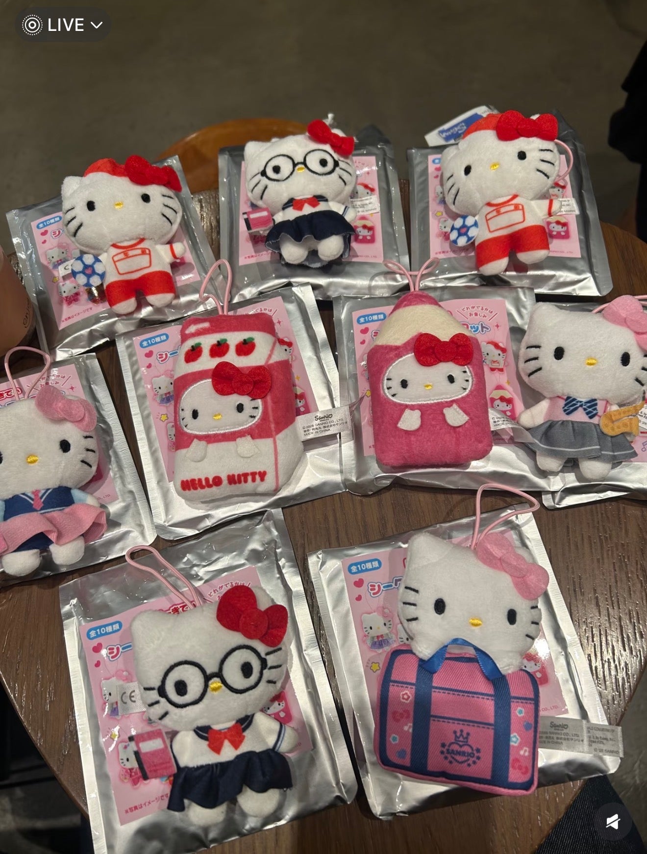Sanrio｜School Collection hello kitty Plush Mascot mystery bag/blind box/All 10 types｜1pcs