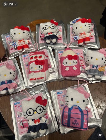 Sanrio｜School Collection hello kitty Plush Mascot mystery bag/blind box/All 10 types｜1pcs