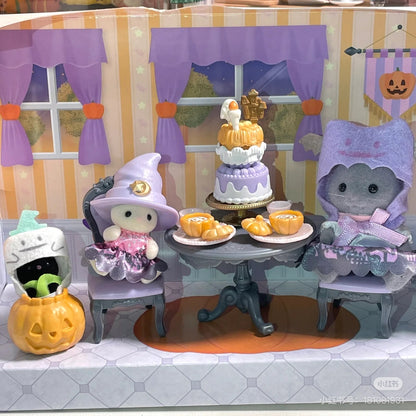 SylvanianFamilies森贝儿家族｜Halloween feestset万圣节排队系列波斯猫女巫套组/玩具/过家家5764
