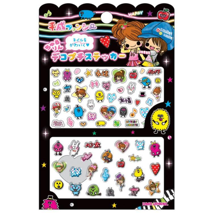 Q-LiA｜Heisei Retro Deco Petit nail Sticker｜H137×W90×D6mm approx.