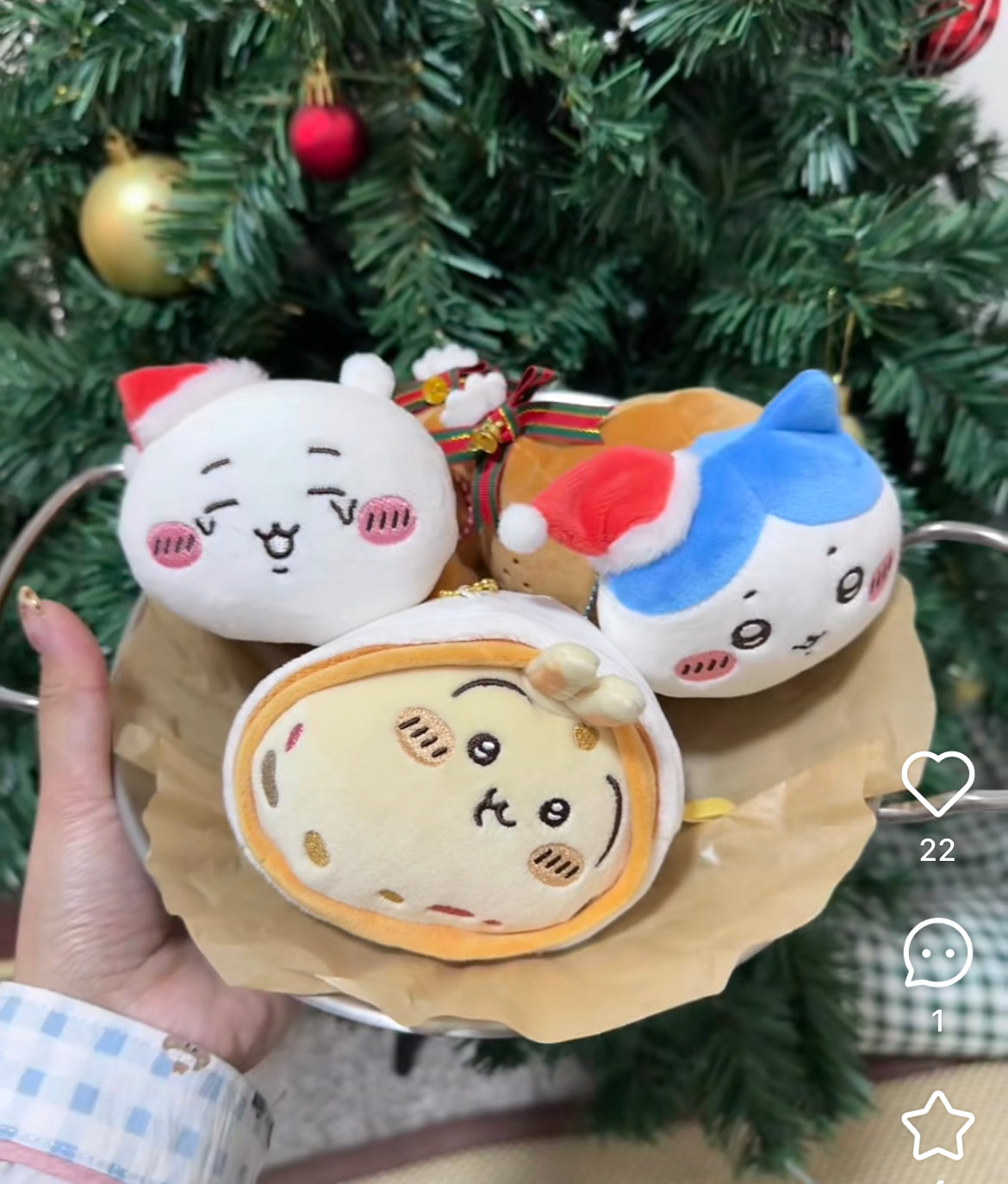 【limit 1】Chiikawa｜Christmas 2025 Mascot Holder /Plush Keychain｜90×110×100mm approx.
