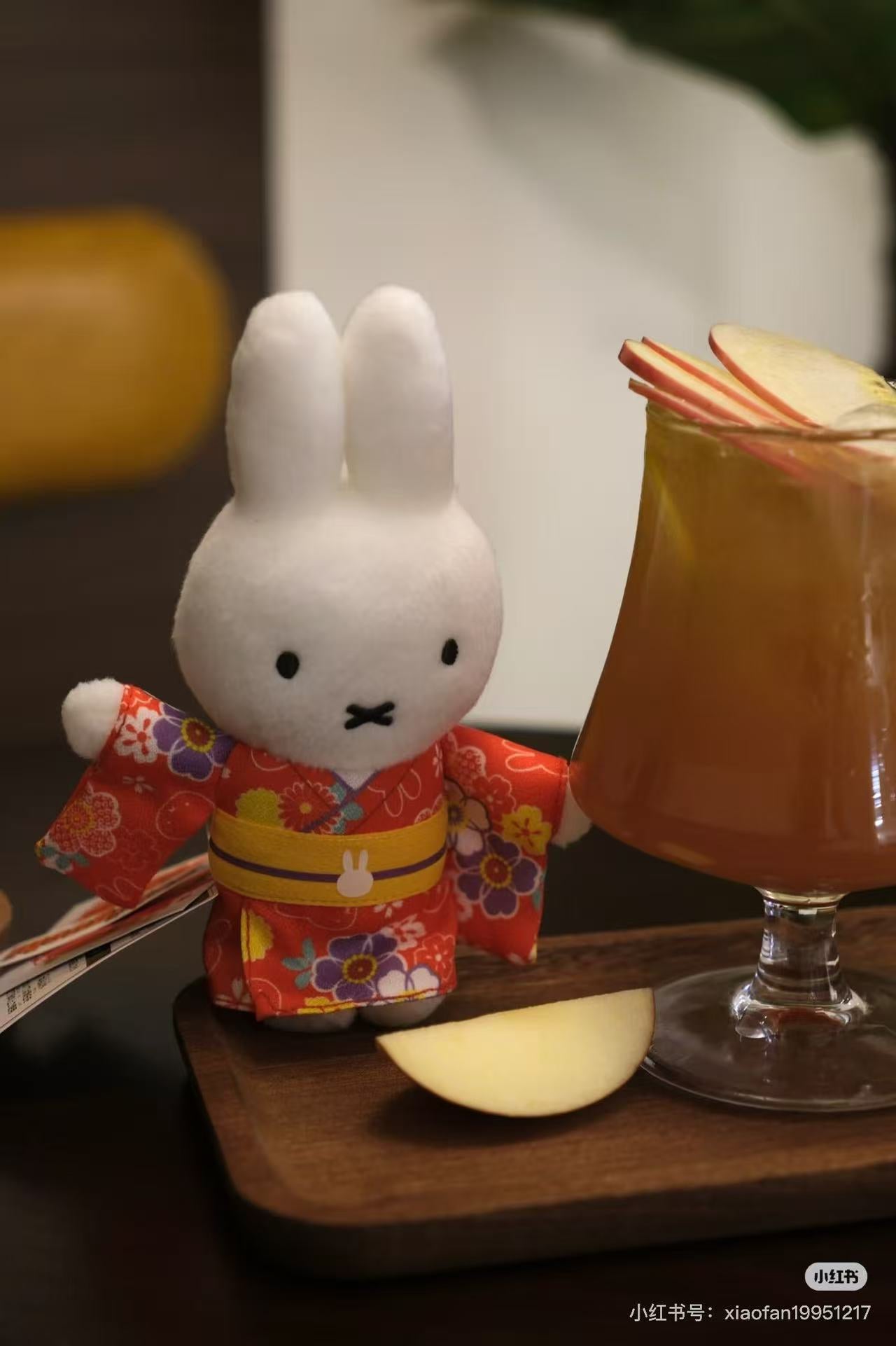 Miffy｜Kimono Flower Mascot Holder /Plush Keychainr｜H17×W11.5×D4.5cm approx.