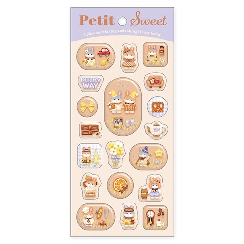 Mindwave｜Petit Sweet Stickers｜W202×H93×D6mm approx.
