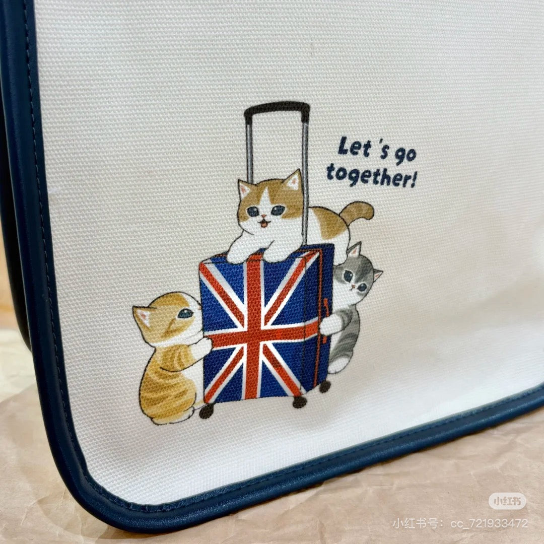 Mofusand｜Mofumofu Journey Lunch Size Mini Tote Bag｜250×250×130mm approx.