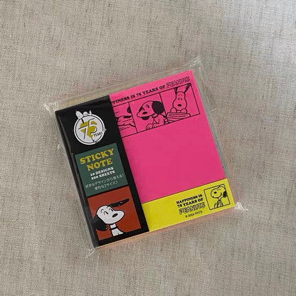 Snoopy｜75th Anniversary Peanuts Character Goods Cute Sticky Notes Memo Messages｜200 sheets