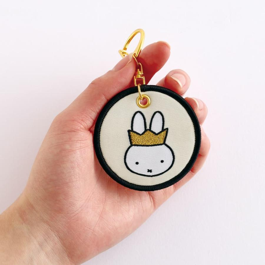Miffy｜70th Anniversary Gold Crown Keychain/Keyring｜ φ62mm approx.