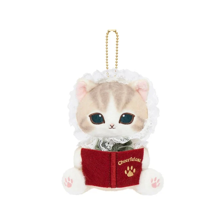 mofusand｜Nyantique Reading Mascot Holder /Plush Keychain｜120×100×110mm approx.