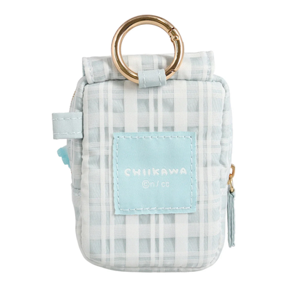 chiikawa｜Check Series Mini Pouch with Carabiner｜H90 x W65 x D40mm approx.