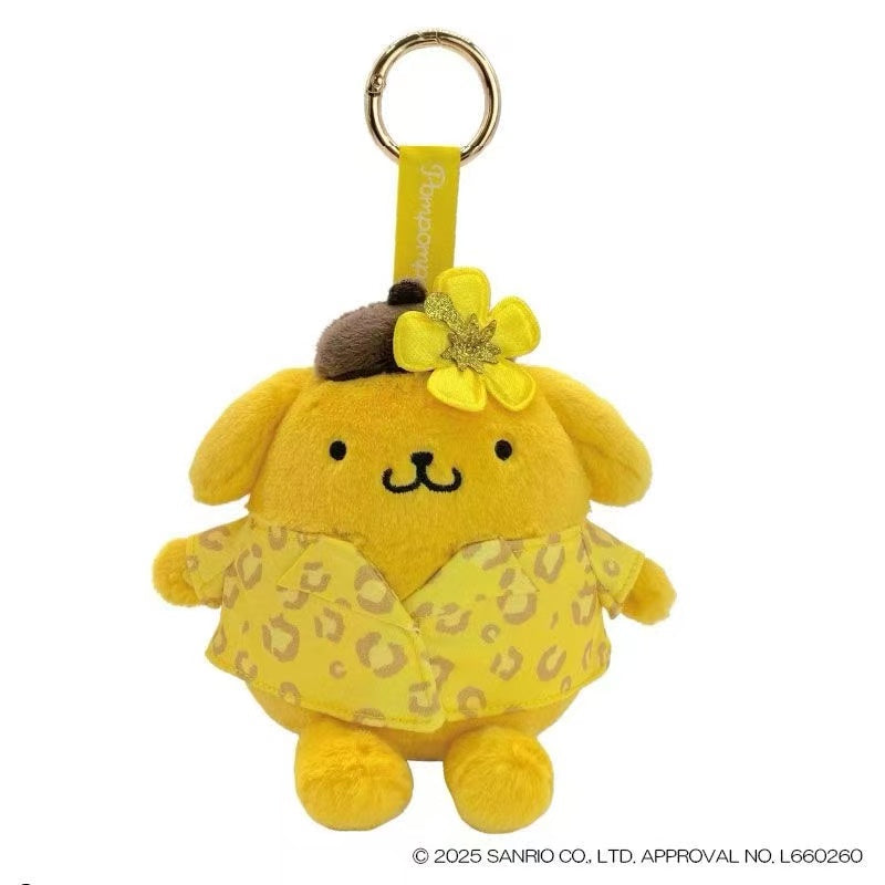Sanrio｜Characters Sun-tanned Leopard Mascot Holder /Plush Keychain｜H12 x W13.5 x D9.5cm approx.
