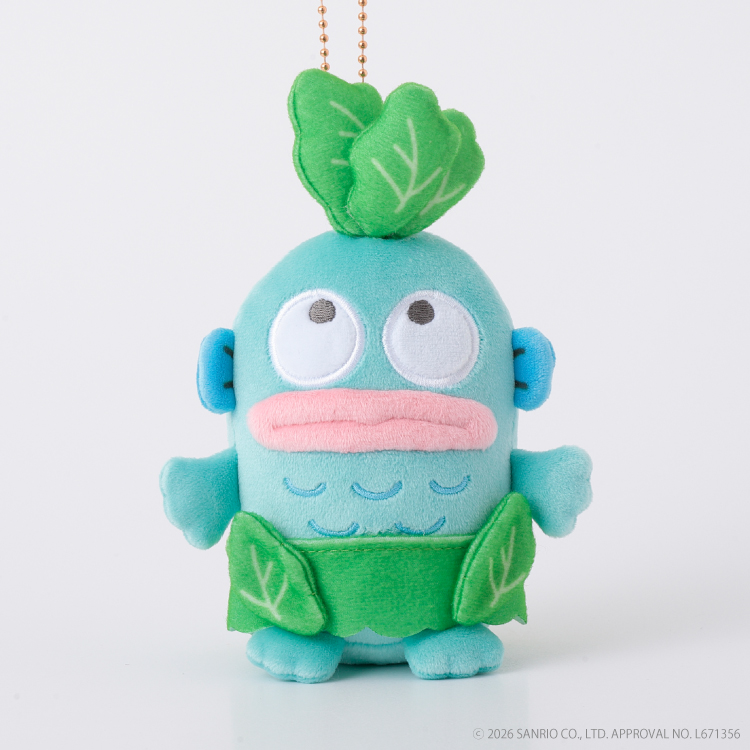 Sanrio｜Hangyodon Freshly Harvested Farm Squishy Mascot Holder /Plush Keychain｜H12 cm approx.
