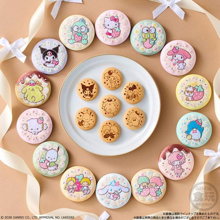 Sanrio｜Candy Sanrio Characters Embroidered Tin Badge Biscuit mystery bag/blind box/All 15 types｜1pc