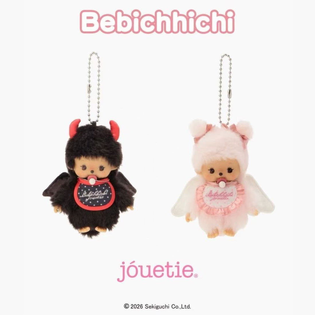 【limit 1】Monchhichi｜Bebichhichi × jouetie Angel and Devil Mascot Holder /Plush Keychain
