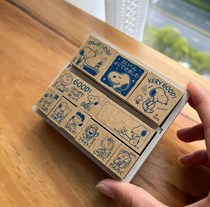 Snoopy｜Peanuts Wooden Reward Stamp Set ｜101×26×86mm approx.