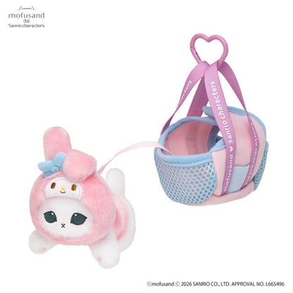 Mofusand｜Sanrio Characters Outing Cat in Bag Mascot Holder /Plush Keychain｜H140×W80×D140mm approx.