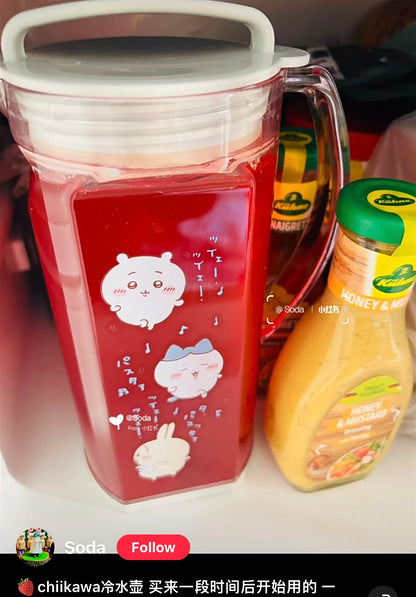 chiikawa｜特殊防污渍粘附加工大容量冷水壶/水果榨汁存储容器｜1.2L