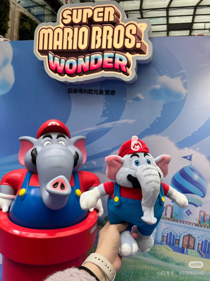 Nintendo｜San-ei Super Mario Bros. Wonder: SMW01 Elephant Mario Plush (S)《马里奥惊奇》游戏变身大象毛绒玩偶/公仔/S号｜约150x140x260mm