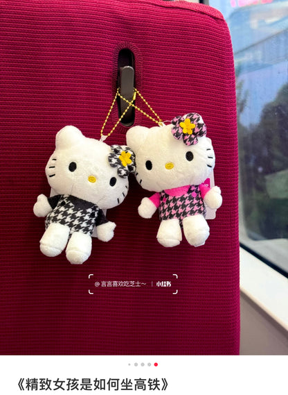 Sanrio｜Hello Kitty 50th Anniversary Collection Standard Tokimeki Heisei Kogal  Mascot Holder /Plush Keychain｜10×8.5×4.5cm approx.