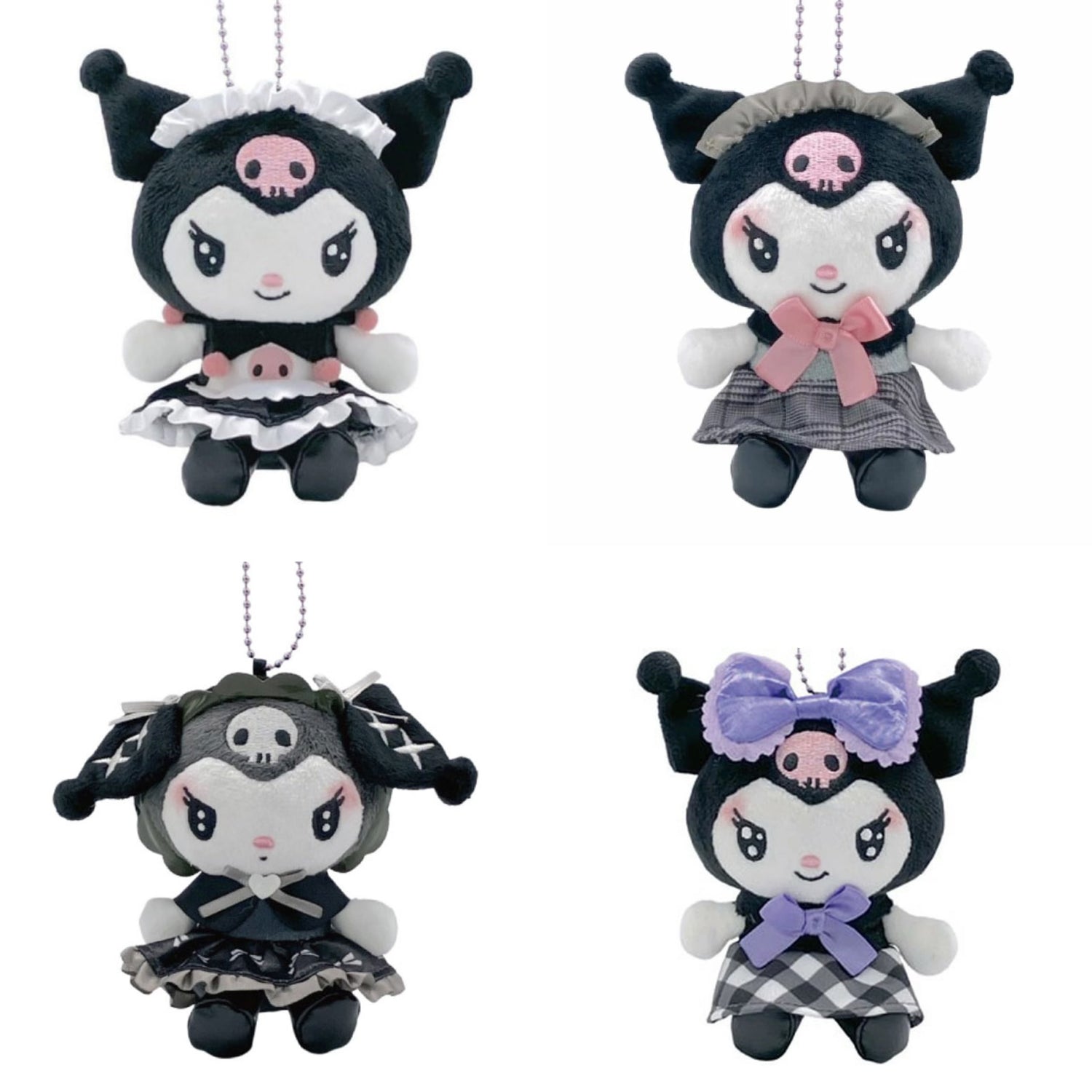 Sanrio｜Kuromi 20th Anniversary Nurse  Mascot Holder /Plush Keychain｜H11 x W10 x D5.5cm approx.