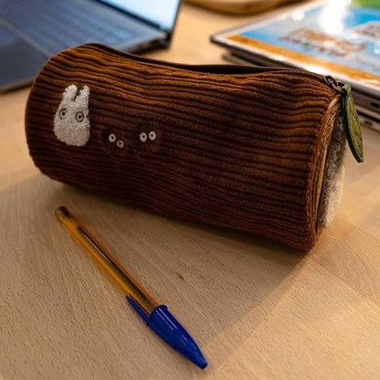 My neighbor totoro｜宫崎骏刺绣龙猫树根大容量笔袋/收纳包｜约18 x 8 x 8 cm