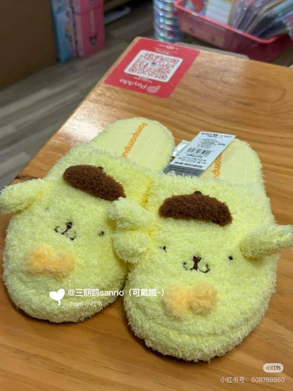 Sanrio三丽鸥｜ Face-Shaped Slippers 可爱角色软乎乎毛绒拖鞋/家居鞋｜约28.3 x 26.4 x 10.6cm
