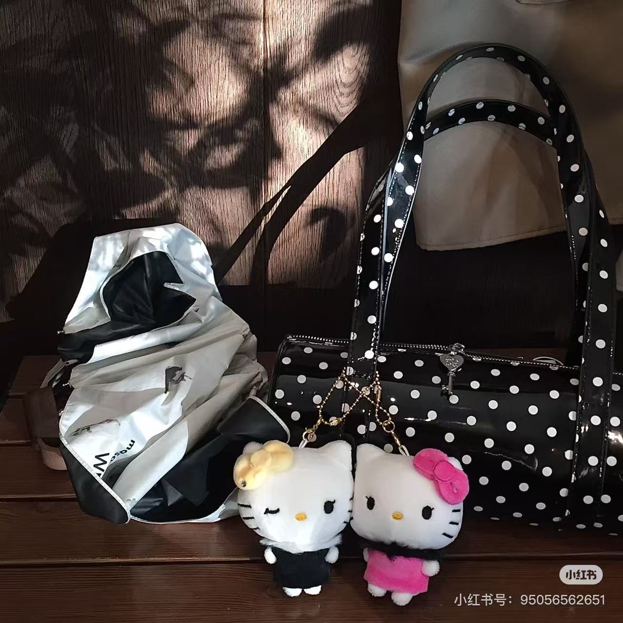 Sanrio｜Hello Kitty &amp; Mimmy Nico Mascot Holder /Plush Keychain｜170×130×55mm approx.