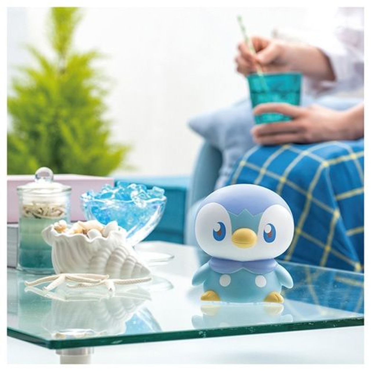 Pikachu皮卡丘｜Takara Tomy Pokemon-Pokepeace Puni Kyun Light - Piplup 宝可梦软软捏捏多段变光波加曼小夜灯｜约15 x 15 x 10cm