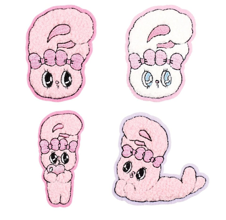 Esther Bunny｜Versatile Iron-On and Sticker Patch｜ 70×60mm approx.