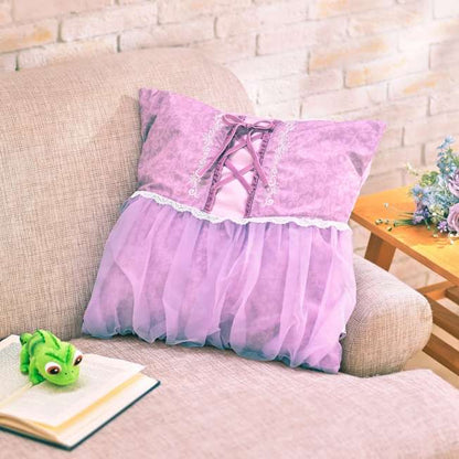 Disney迪士尼｜FEEL LIKE RAPUNZEL公主蕾丝纱裙抱枕/枕芯可替换/质感好好｜約縦45×横45×厚み17(cm)
