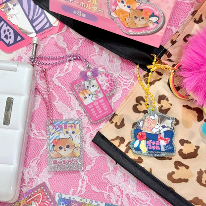 Mofusand｜Gyarunyan Girl  Collection Trading Glitter Acrylic Mini Keychain mystery bag/blind box/All 8 types｜1pcs