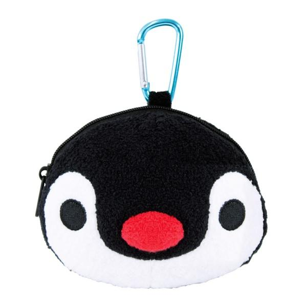 Pingu｜face Carabiner Plush Pouch Keychain｜H90 x W120 x D65 mm approx.