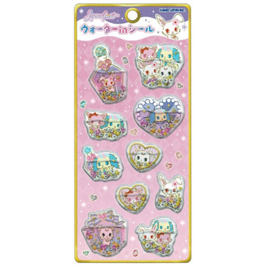 Sanrio｜Sunburn Summer  Characters Glitter Water-In Stickers｜H200 x W100mm x D5mm