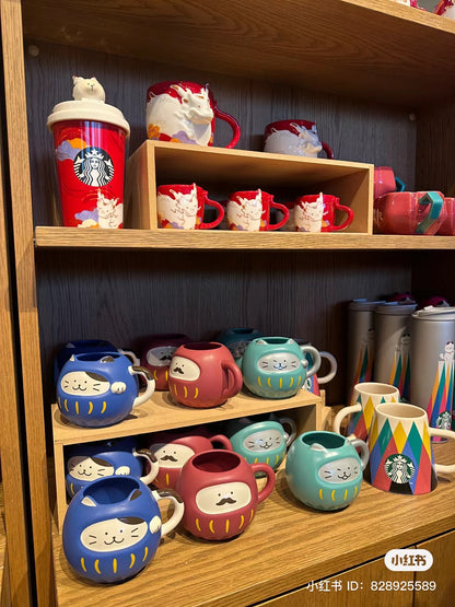 Starbucks日本星巴克｜2024年限定磨砂感达摩杯/马克杯｜296ml