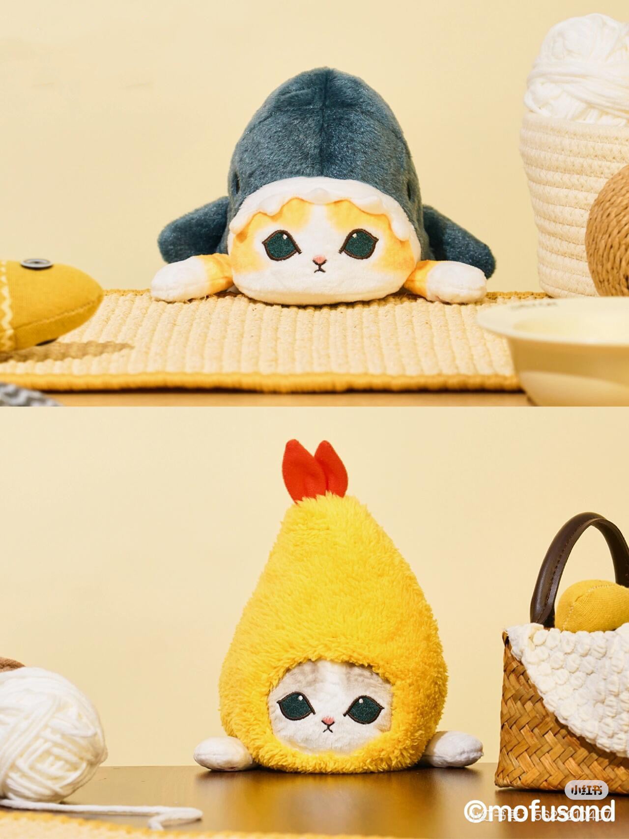 Mofusand｜Study Buddy Plush Toy - Cat / Fried Shrimp Nyan｜H360 x W145 x D180mm approx.