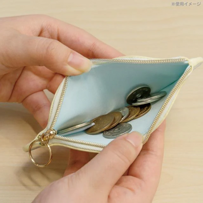 Rilakkuma轻松熊｜轻松熊饱腹造型皮质感拉链零钱包｜約H95 x W135mm
