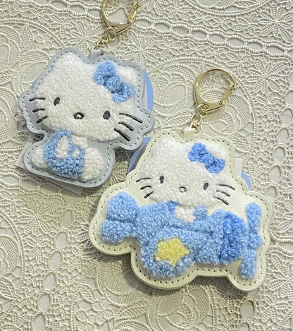 Sanrio｜Hello Kitty Character Key Ring Sagara Keychain Airplane｜92x81x10mm approx.