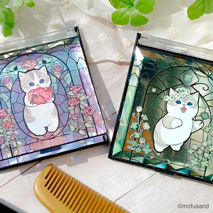 Mofusand｜Stained Glass Jewelry Mirror｜114×104×10mm approx.