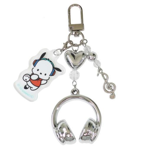 Sanrio｜Headphone Music Notes Triple Charm Keychain/Keyring｜110×50×15mm approx.